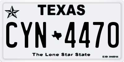 TX license plate CYN4470