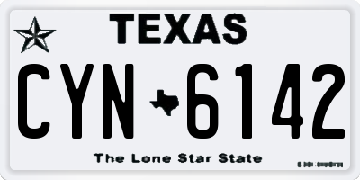 TX license plate CYN6142