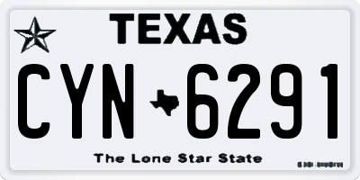 TX license plate CYN6291