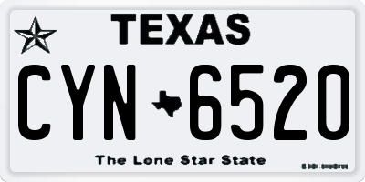 TX license plate CYN6520