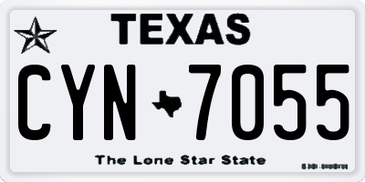 TX license plate CYN7055