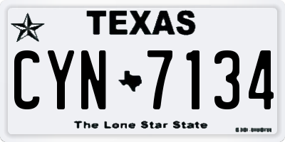 TX license plate CYN7134