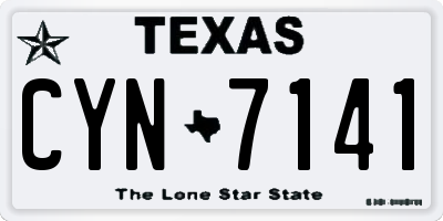 TX license plate CYN7141
