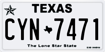 TX license plate CYN7471