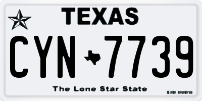 TX license plate CYN7739