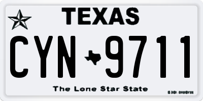 TX license plate CYN9711
