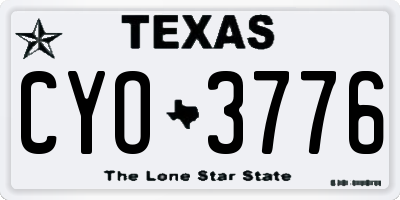 TX license plate CYO3776
