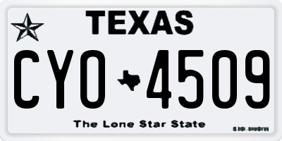 TX license plate CYO4509