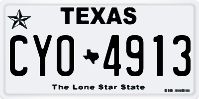 TX license plate CYO4913