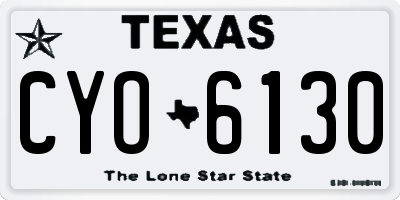 TX license plate CYO6130