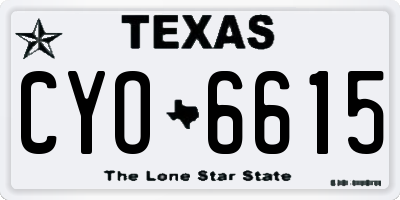 TX license plate CYO6615