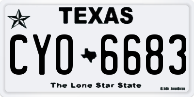 TX license plate CYO6683