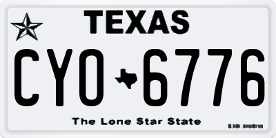 TX license plate CYO6776