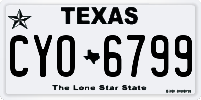 TX license plate CYO6799