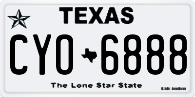 TX license plate CYO6888
