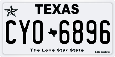 TX license plate CYO6896