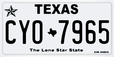 TX license plate CYO7965