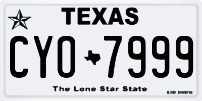 TX license plate CYO7999