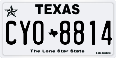 TX license plate CYO8814