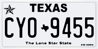 TX license plate CYO9455