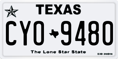 TX license plate CYO9480