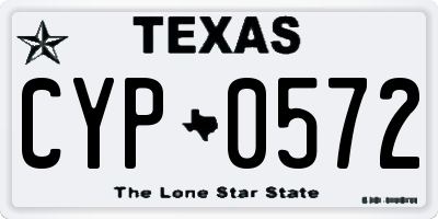 TX license plate CYP0572
