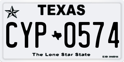 TX license plate CYP0574