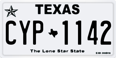 TX license plate CYP1142