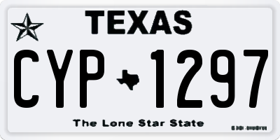 TX license plate CYP1297