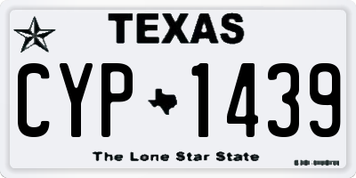 TX license plate CYP1439