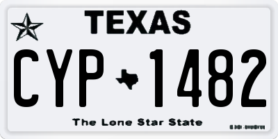 TX license plate CYP1482