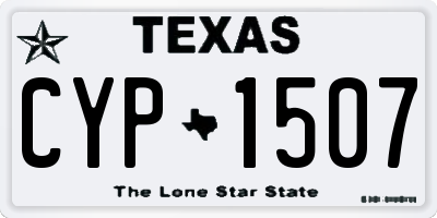 TX license plate CYP1507