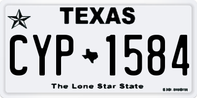 TX license plate CYP1584