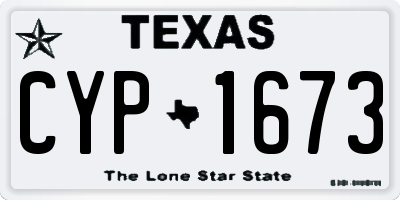 TX license plate CYP1673