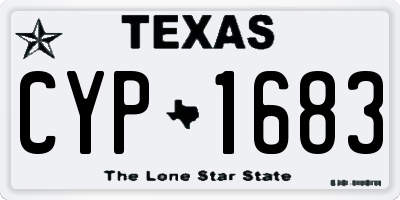 TX license plate CYP1683
