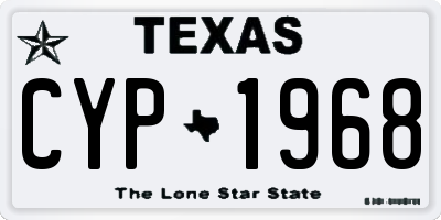 TX license plate CYP1968