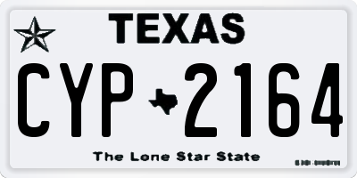 TX license plate CYP2164