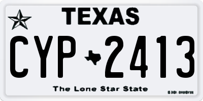 TX license plate CYP2413