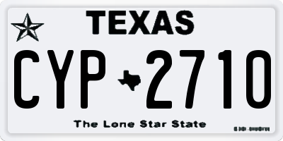 TX license plate CYP2710