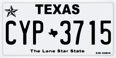 TX license plate CYP3715