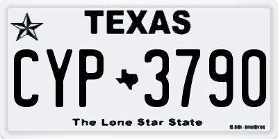 TX license plate CYP3790