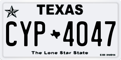 TX license plate CYP4047