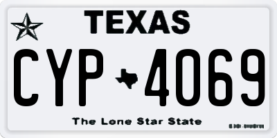 TX license plate CYP4069