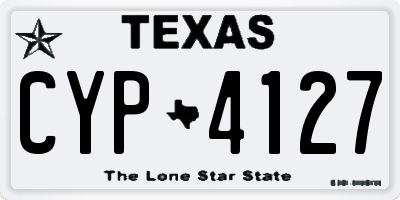 TX license plate CYP4127
