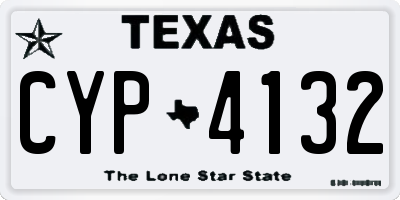 TX license plate CYP4132