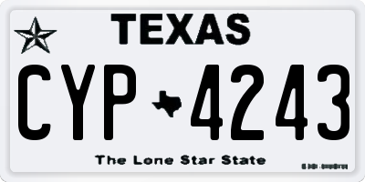 TX license plate CYP4243