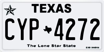 TX license plate CYP4272