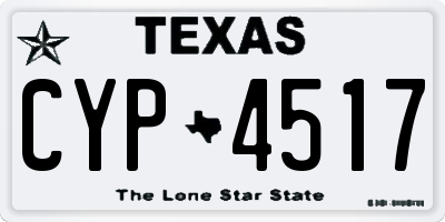 TX license plate CYP4517