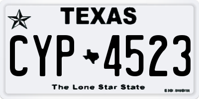 TX license plate CYP4523