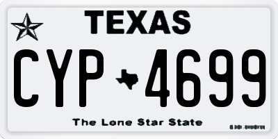 TX license plate CYP4699